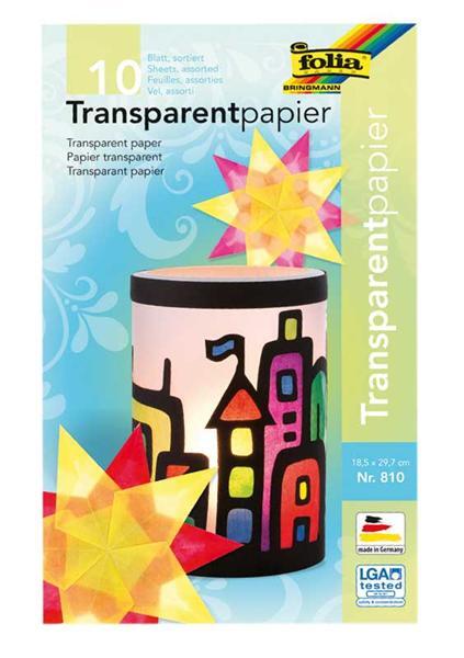 Transparentpapier - Bastelmappe Color