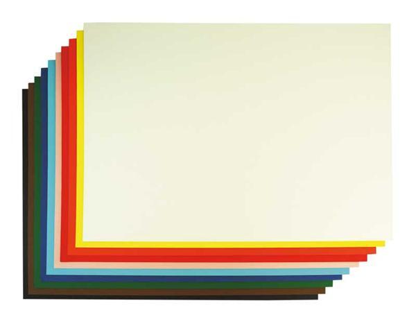 Carton teinté  - 50 x 70 cm, 100 pces, multicolore