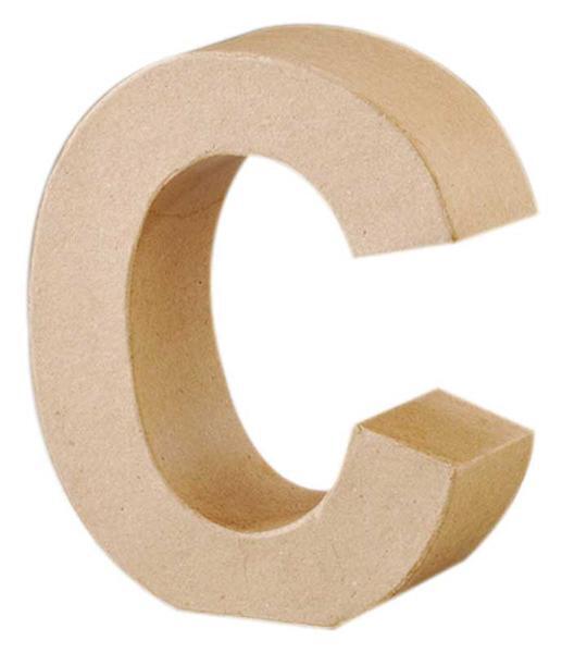 Papier-maché letter C
