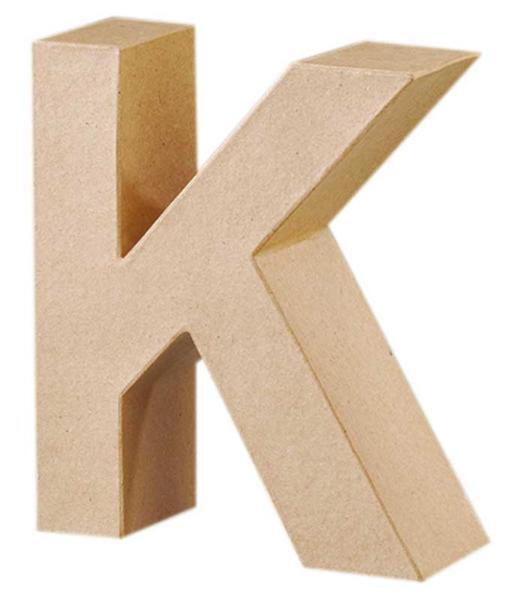 Papier-maché letter K