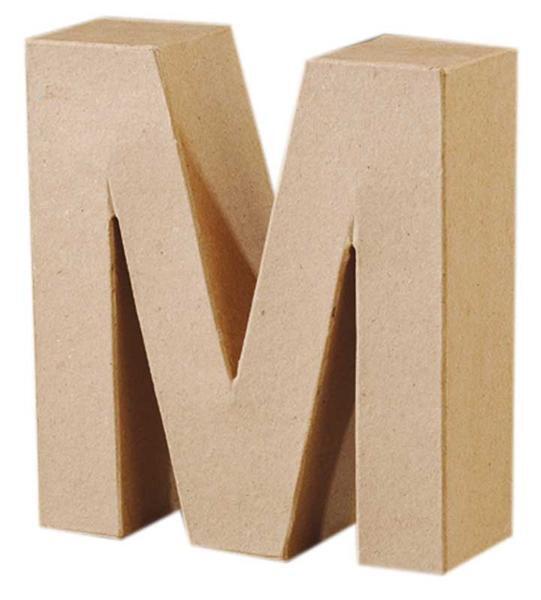 Papier-maché letter M