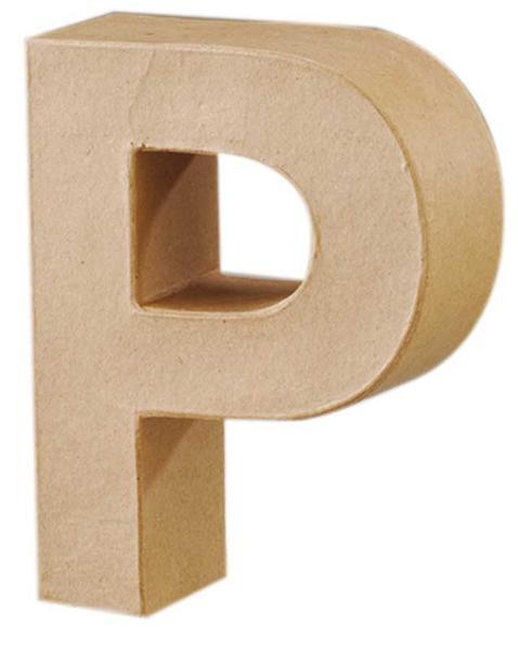 Papier-maché letter P
