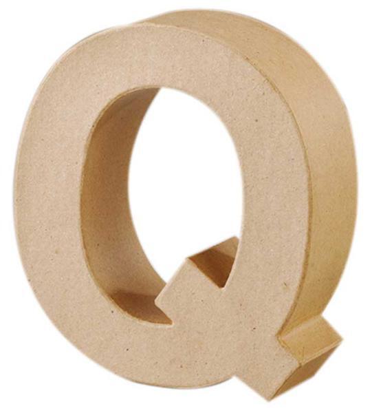 Papier-maché letter Q