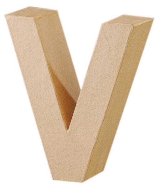 Papier-maché letter V