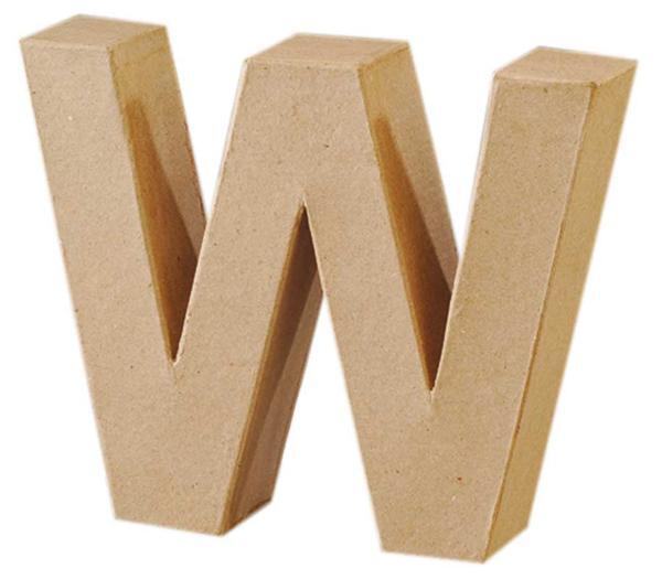 Papier-maché letter W