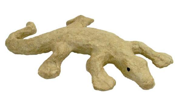Papier-mach&#xE9; figuur - salamander klein, 16 x 12 cm