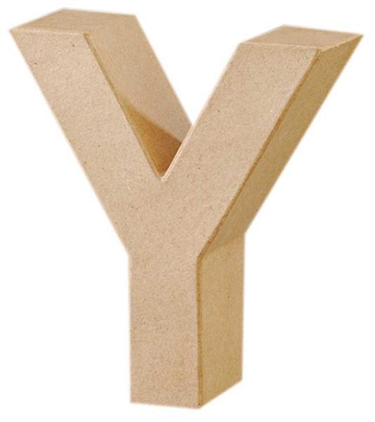 Papier-maché letter Y