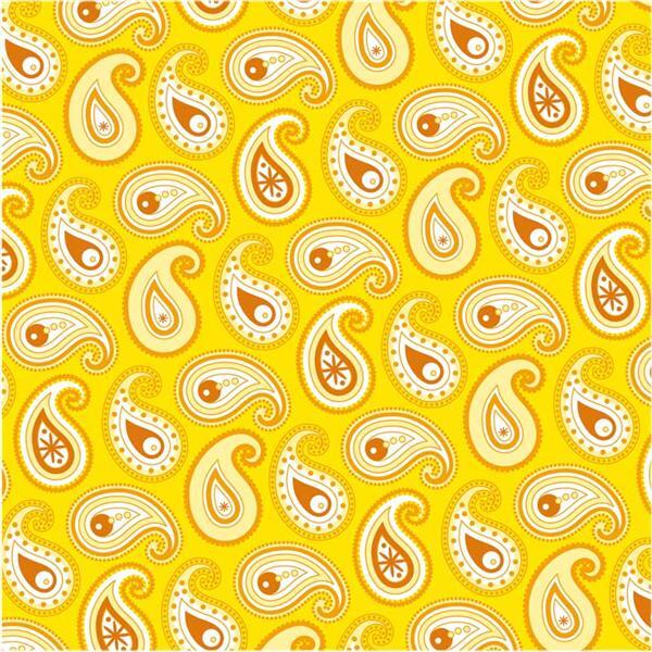Vouwblaadjes met motieven 15 x 15 cm, geel