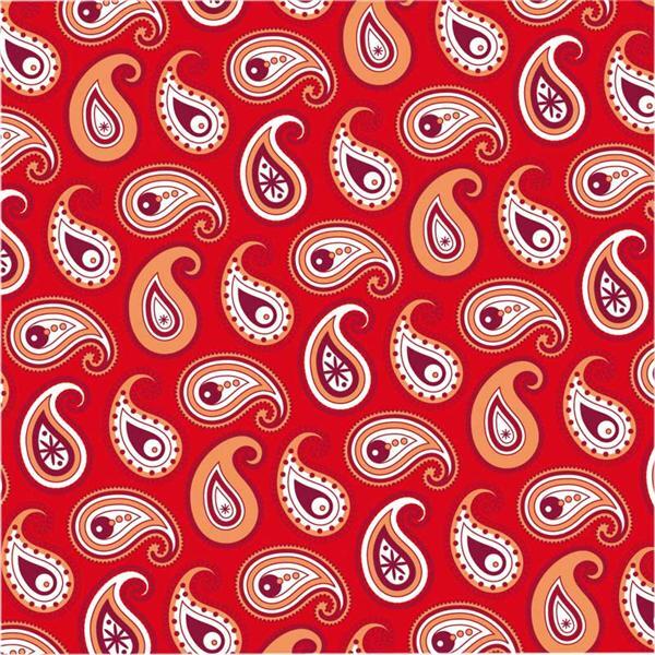 Vouwblaadjes met motieven 15 x 15 cm, rood