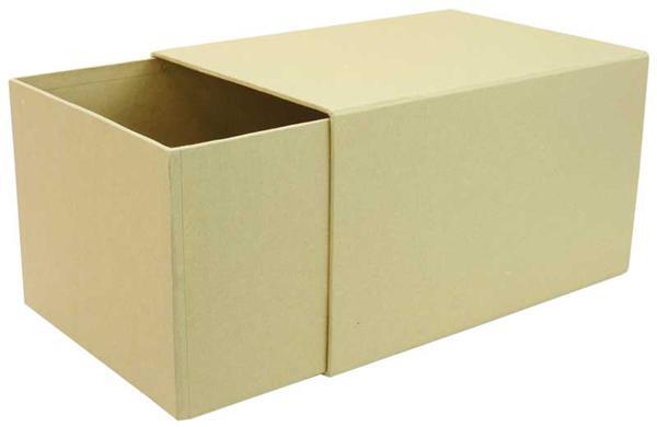 Boîte avec tiroir coulissant, 22 x 16 x 13 cm