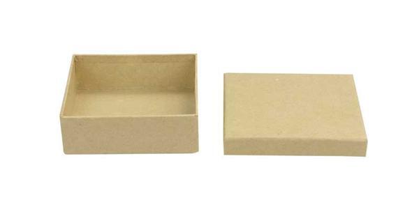 Boîte en papier mâché - cube, env. 8,5 cm