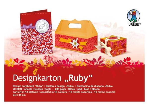 Designkarton-Block, Ruby