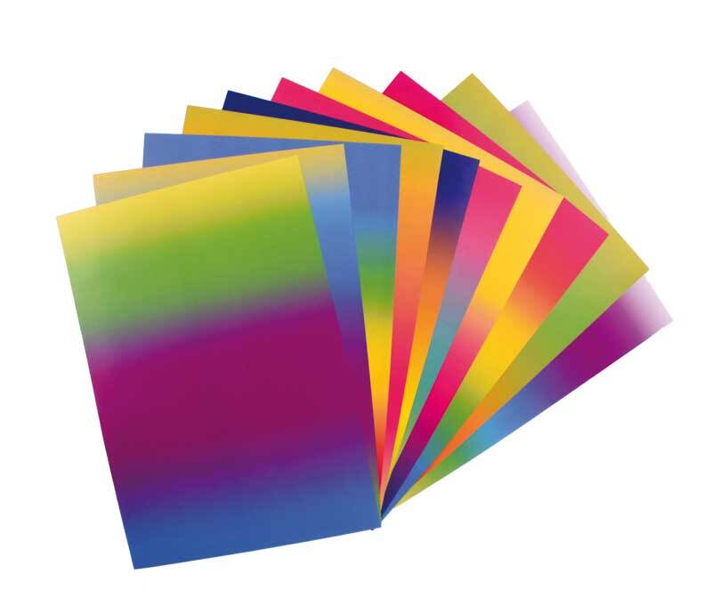 Regenboog gekleurd papier - 23 x 33 cm, 10 vel
