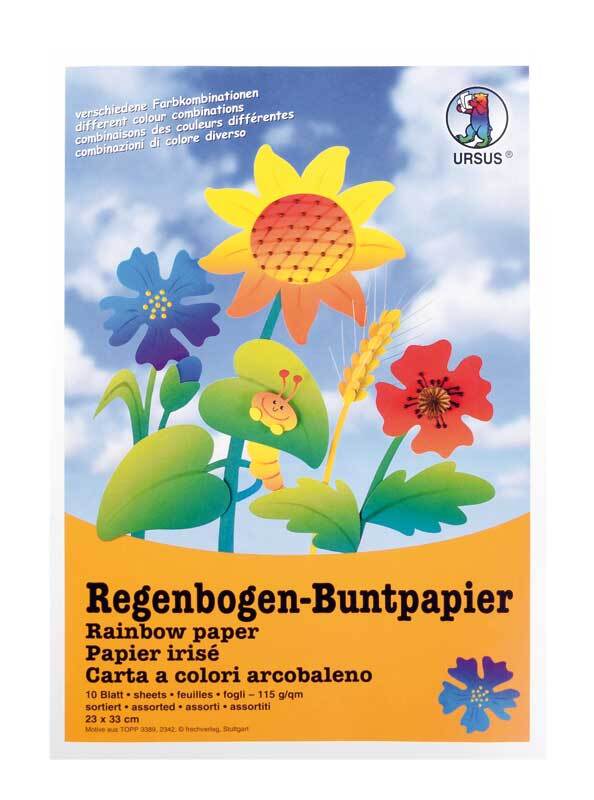 Regenbogen Buntpapier - 23 x 33 cm, 10 Blatt