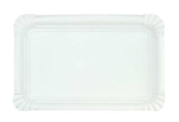 Assiette en carton - blanc, 13 x 20 cm