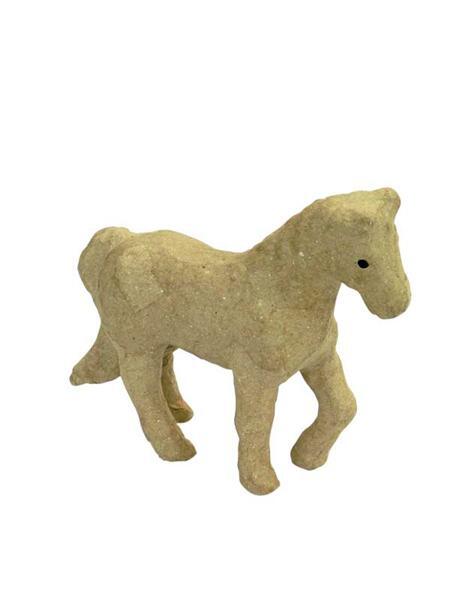 Papier-maché figuur - paard klein, 15 x 11 cm