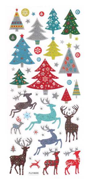 Stickers pailletés, Noël