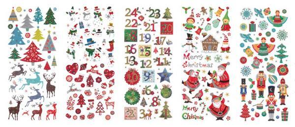 Stickers pailletés, Noël