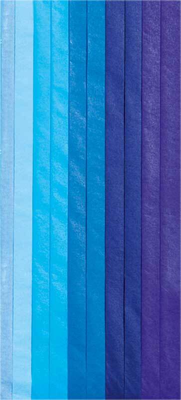 Seidenpapier - 10 B&#xF6;gen, Mix blau