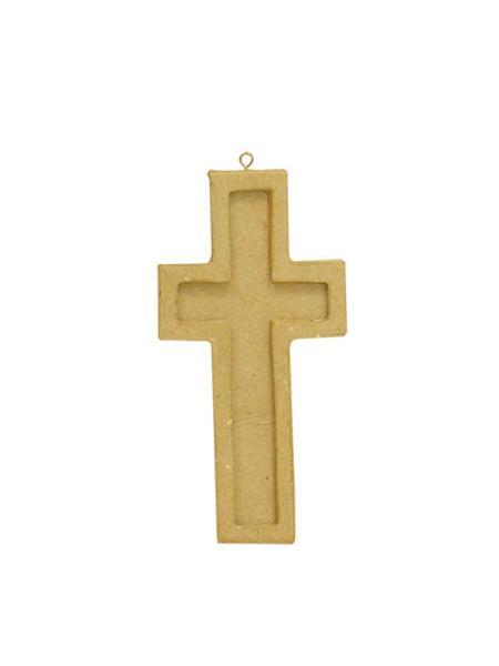 Pappmache Kreuz - groß, 16 x 8 cm