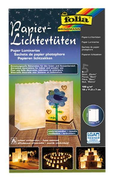 Lichtert&#xFC;ten - blanko, 19 x 11,5 x 7 cm