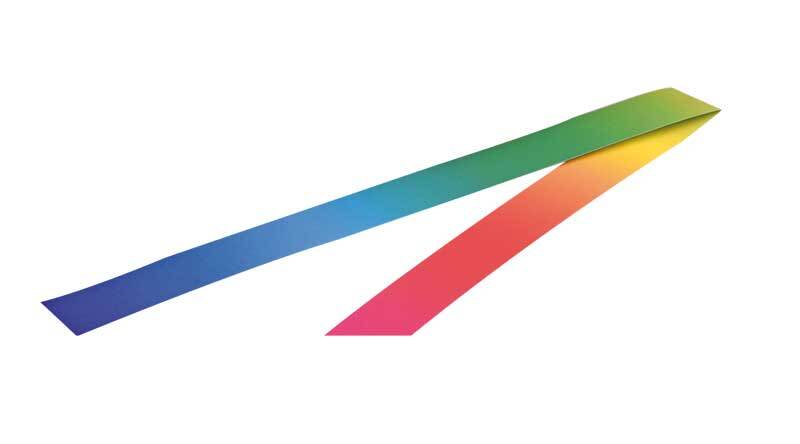 Papierstreifen regenbogen - 2 x 49,5 cm, 200 Stk.