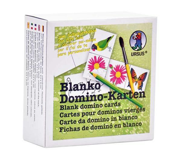 Cartes Domino vierge - 4,5 x 9 cm, 60 pces