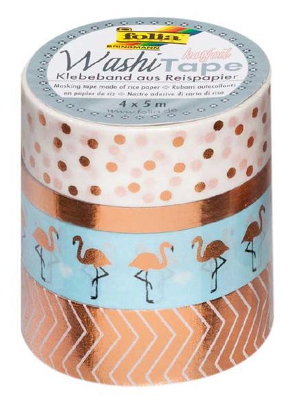 Washi Tape set - hotfoil, roségoud/flamin