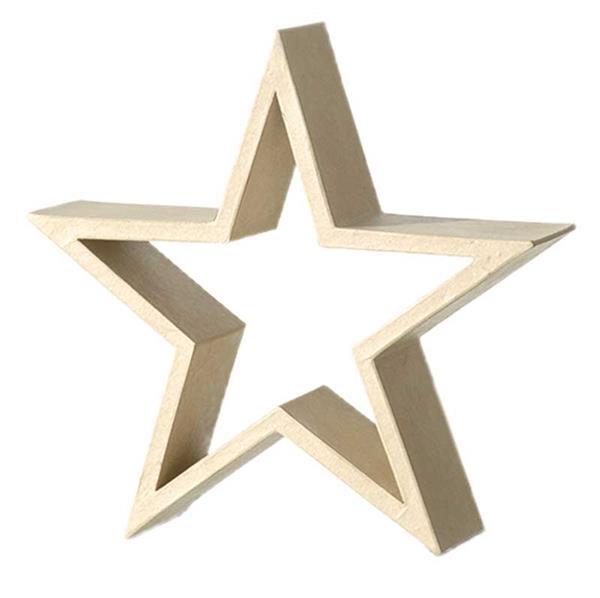 Cadre étoile en papier mâché, 30 x 30 x 8 cm