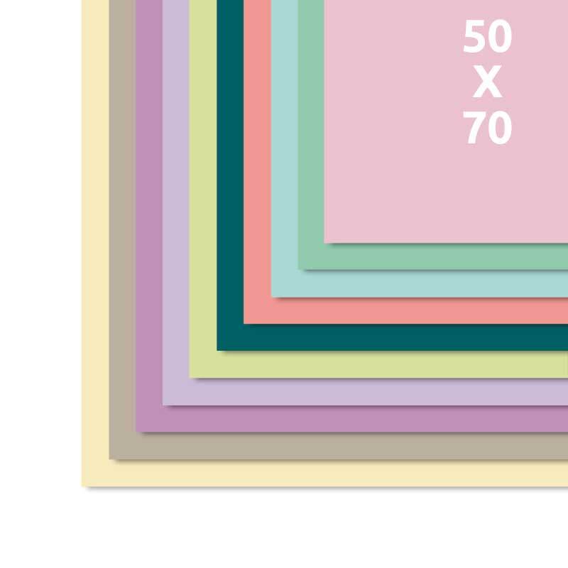 Carton teint&#xE9;  - 50 x 70 cm, 20 pces, pastel