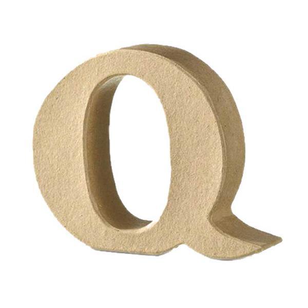 Papier-maché letter Q