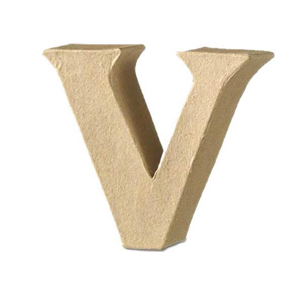 Papier-maché letter V