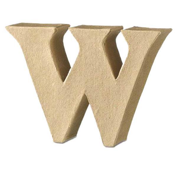 Papier-maché letter W