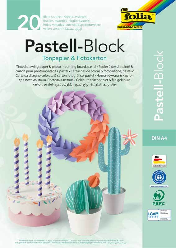 Pastell Block - Tonpapier &amp; Fotokarton A4