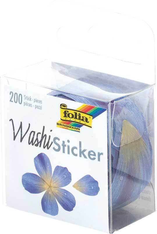 Washi Sticker - Bl&#xFC;ten blau