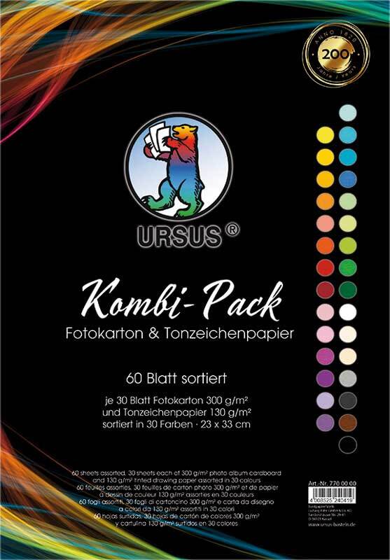 Kombi Pack - Tonpapier &amp; Fotokarton, 23 x 33 cm