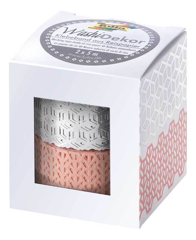 Washi Tape set - hotfoil, roze/zilver