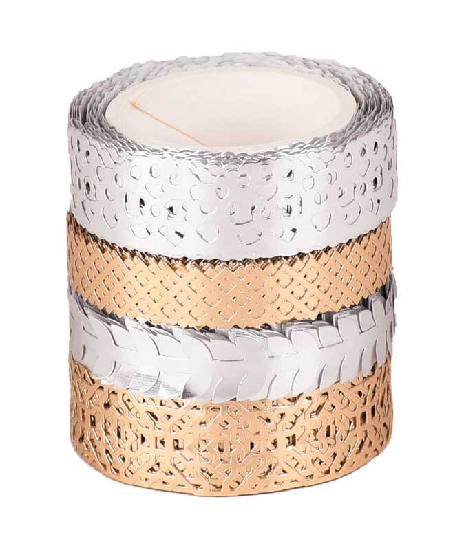 Washi Tape set hotfoil, zilver/goud