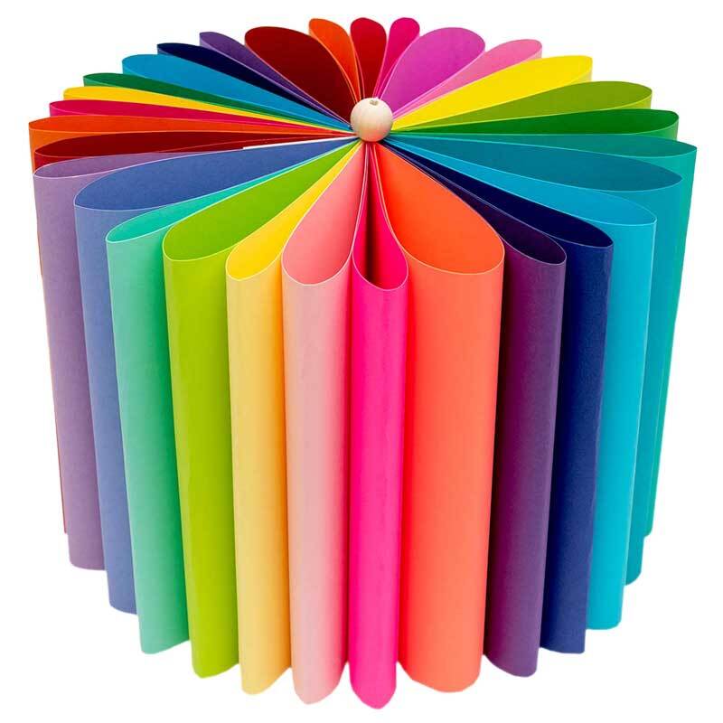 Bloc de papier de bricolage - 30 pces, A4, rainbow