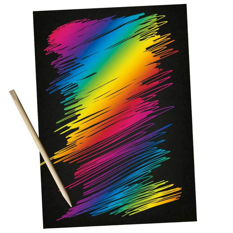 Magisches Kratzelpapier - Regenbogen