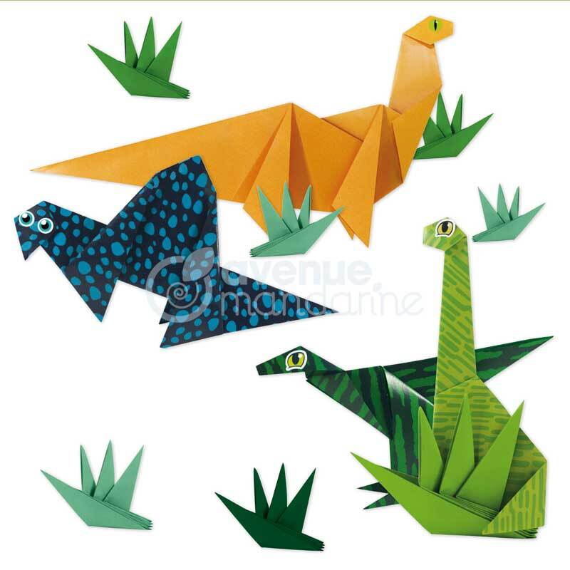 Origami Bastelset - Dinosaurier
