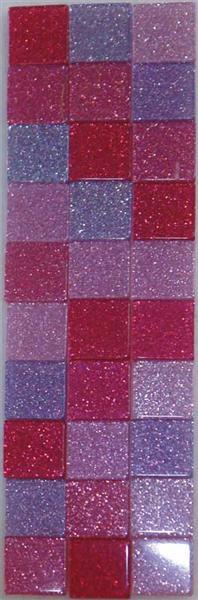 Mosaik Glitter Mix - 5 x 5 mm, pink