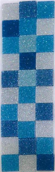 Mozaïek glitter mix - 5 x 5 mm, blauw