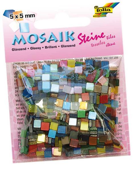 Mosaiksteine Set 45 g - glänzend, 5 x 5 mm