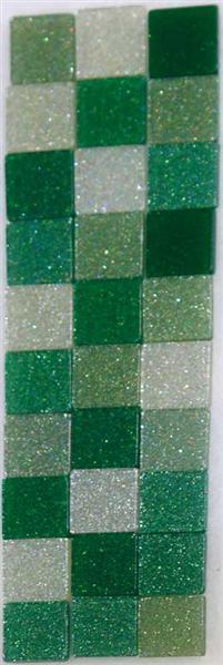 Mosaik Glitter Mix - 5 x 5 mm, grün