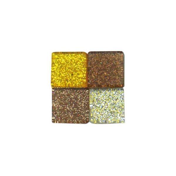 Moza&#xEF;ek glitter mix - 5 x 5 mm, bruin