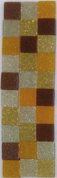 Mozaïek glitter mix - 5 x 5 mm, bruin