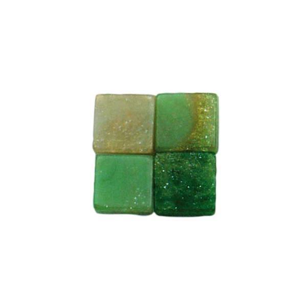 Mosaik Marmorierter Mix - 5 x 5 mm, grün