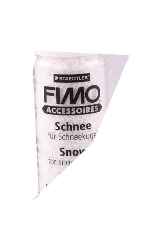 Fimo sneeuw voor sneeuwbol