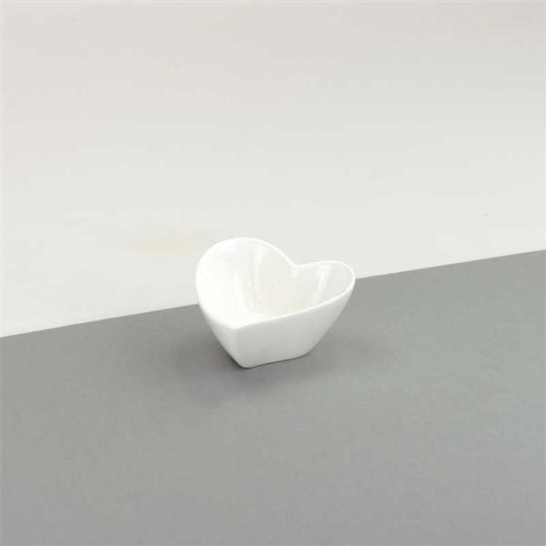 Porzellan - Herzschüssel, 7,5 cm